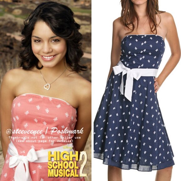 Guess Navy Strapless Dress ALT ASO Gabriella Montez - Picture 1 of 8